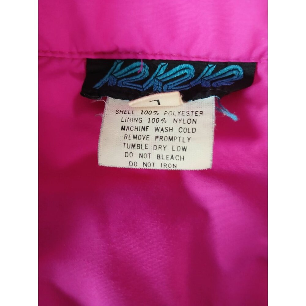 K2 Mens Pink Black Half Zip Pullover Windbreaker Jacket Drawstring Size L yk2 - Picture 12 of 16